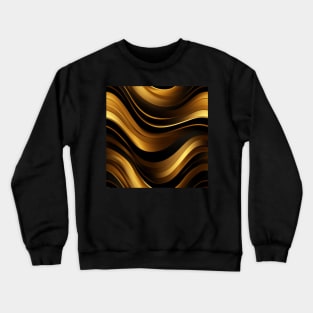 Golden Harmony: Abstract Stripes in Luxe Gold Crewneck Sweatshirt